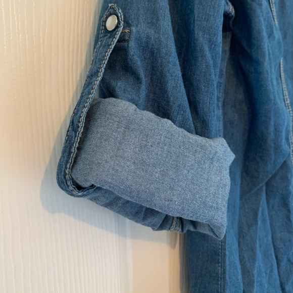 Forever 21 Denim Long Sleeve Shirt - Picture 7 of 8